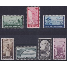 ALBANIA 1940 OCUPACION ITALIANA SERIE COMPLETA AEREA Yv 37/43 DE ESTAMPILLAS NUEVAS MINT 87.50 EUROS